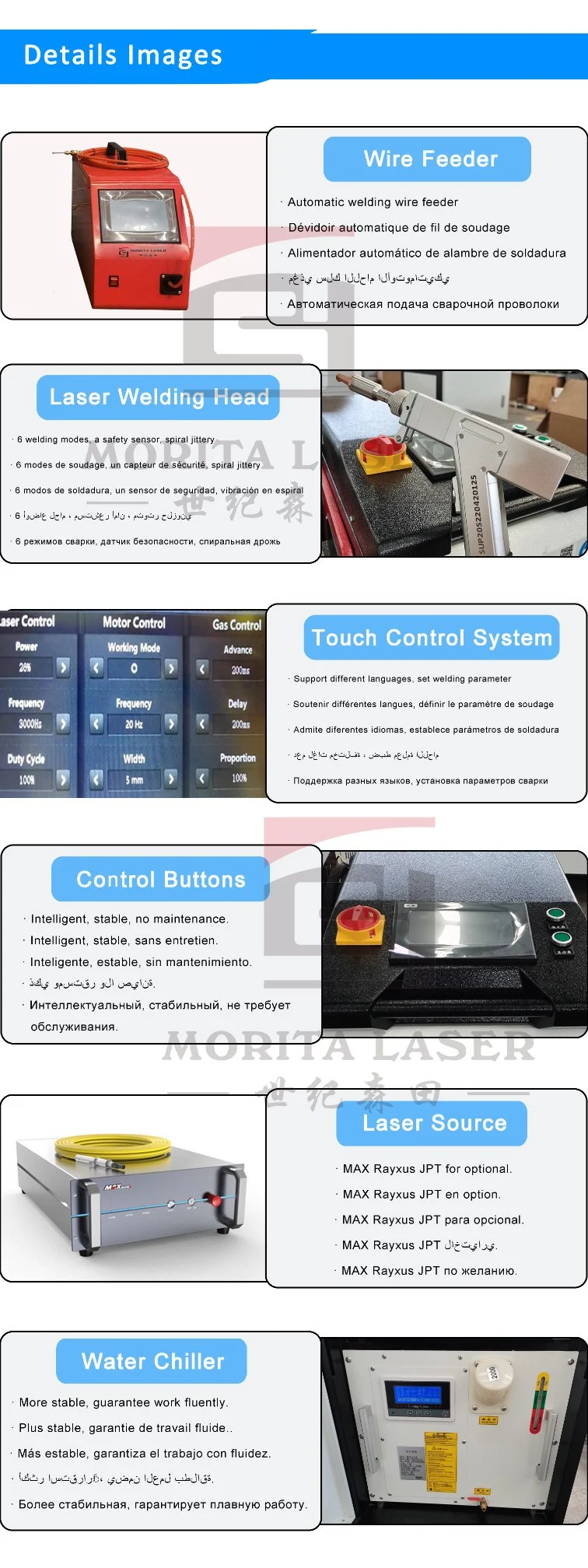 High Quality Lowest Price Three in One Fiber Laser Machine Welding Cutting Cleaning 1kw 1.5kw 2kw Industrial Machinery Machine